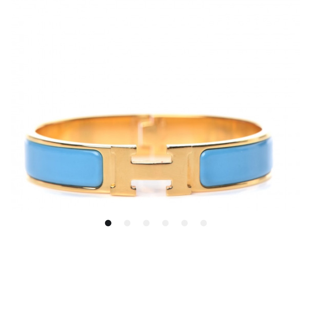Hermes Bracelet - Enamel Narrow Clic Clac H Bracelet PM Turquoise